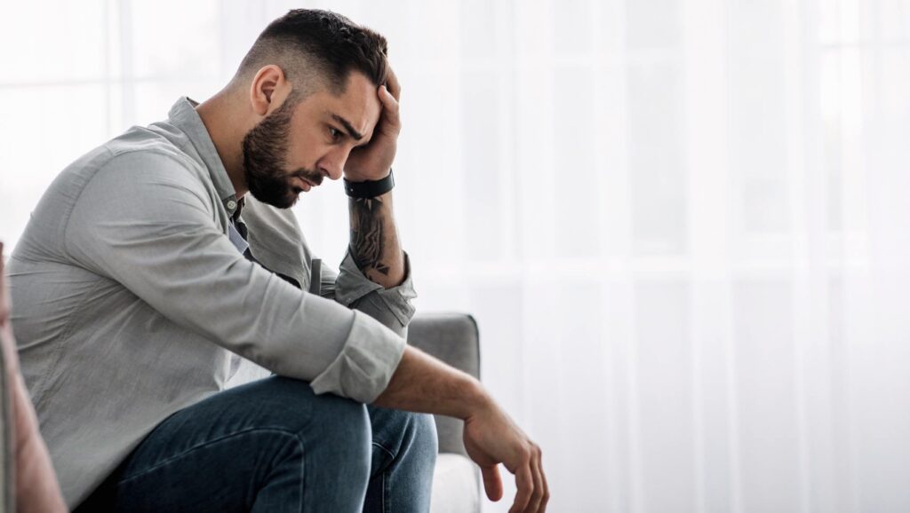 Man struggling with Xanax dependency.