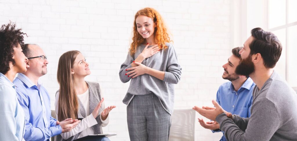 Group therapy session as part of heroin detox in Ohio.