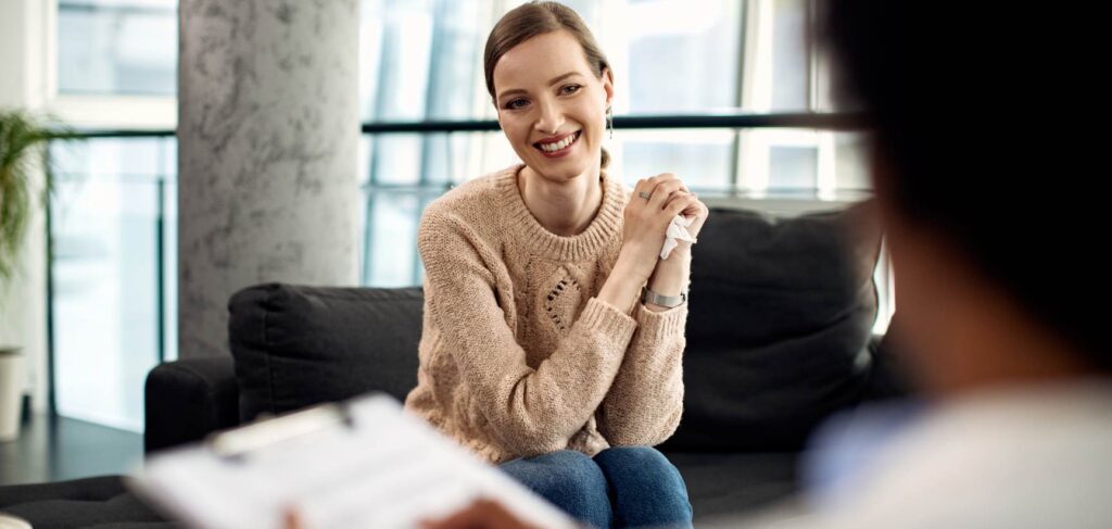 One-on-one therapy session during Ohio IOP.